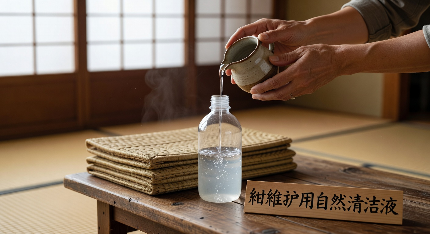 Natural cleaning materials for tatami mat care